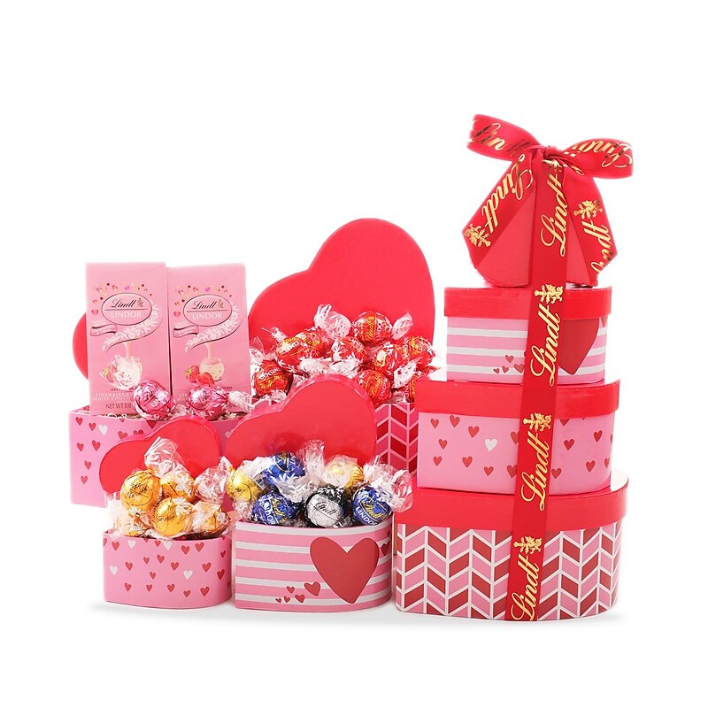 Alder Creek Lindt Tower of Love Chocolate Gift Basket (FG03909) image 1