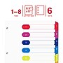 Staples Customizable Numeric Dividers, 1–8 Tabs, Multicolor – 6 Sets~#|#~67B8167E-E43F-4BCA-BA11C694FD1CA316_sc7