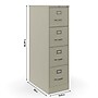 Staples Commercial 4-Drawer Vertical File Cabinet, Letter Size, Lockable, 51.97"H x 15"W x 22"D, Putty (22336D)~#|#~67BC3084-2D45-4B0F-8F3A6226F4DE83CE_sc7