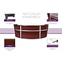 Regency Marque 144"W Curved Reception Desk Workstation, Mahogany (77293MH)~#|#~67BEA870-5E89-4445-827C58CBEC15CBC1_sc7