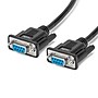 Rocstor 3.28' DB9 to DB9 Serial Null Modem Cable, Female to Female, Black (Y10C879-B1)~#|#~67BF7AAA-044A-4807-9E98D3F357E496FE_sc7