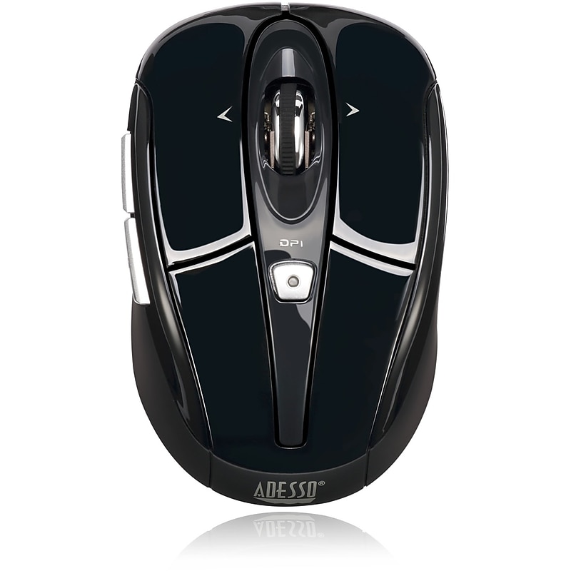 Adesso iMouse S60B 2.4 GHz Wireless Programmable Nano Mouse, Black image 1