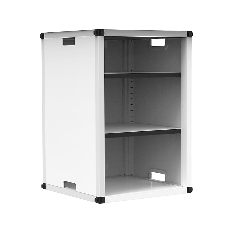 Luxor 3-Section Modular Classroom Bookshelf, 25.5"H x 17.25"W x 17.25"D, White (MBSCB02) image 1