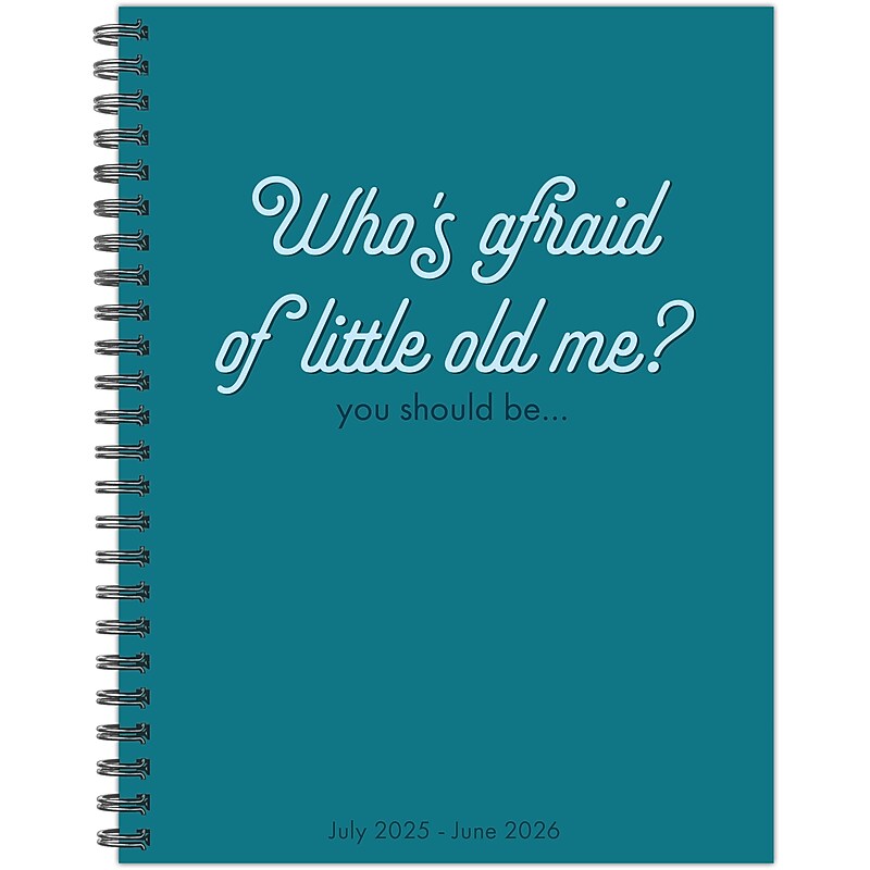 2025-2026 Willow Creek Who's Afraid 6.5" x 8.5" Academic Year Weekly & Monthly Planner, Blue (54864) image 1