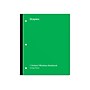 Staples Wireless 1-Subject Notebook, 8.5" x 11", College Ruled, 80 Sheets, Green (ST58380C)~#|#~67C9CB71-6F90-4761-AFD0ECAE85461A1A_sc7