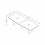 Bush Business Furniture 120W x 48D Boat Shaped Conference Table with Wood Base, Hansen Cherry (99TB12048HCK)~#|#~67CB0905-F6E5-4142-B2736B7A07F099F9_sc7