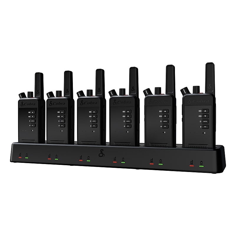 Cobra Performa 400 2-Way Handheld Business Radio, Black, 6/Pack (0190015-2) image 1