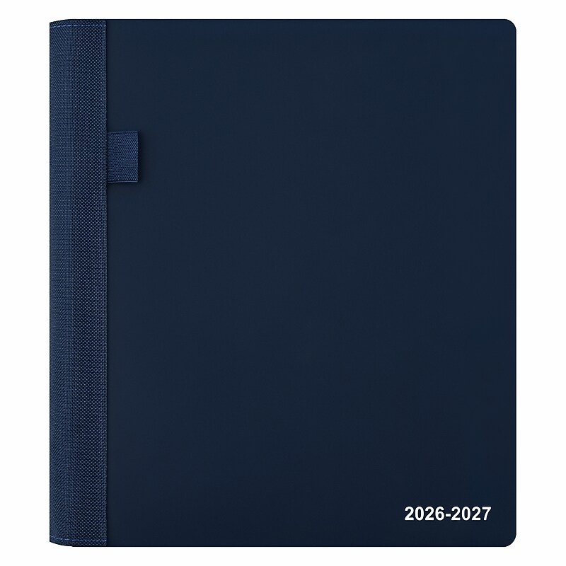2026–2027 Staples 7" x 9" Academic Weekly and Monthly Appointment Book, Navy (ST60360-27) image 1