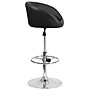 Flash Furniture Contemporary Vinyl Adjustable Height Barstool with Back, Black (CHTC31066LBK)~#|#~67DC0BE0-CF05-43B7-AD4A6569CD636EEC_sc7