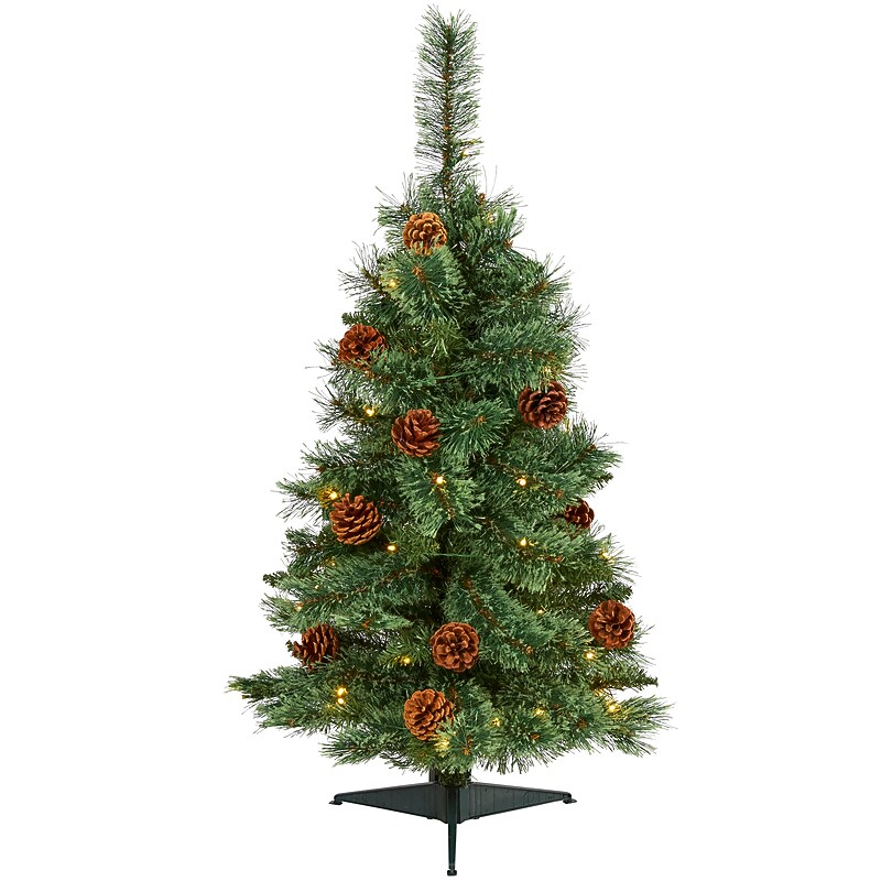 Nearly Natural White Mountain Pine Artificial Christmas Tree, 3' (T1638) image 1