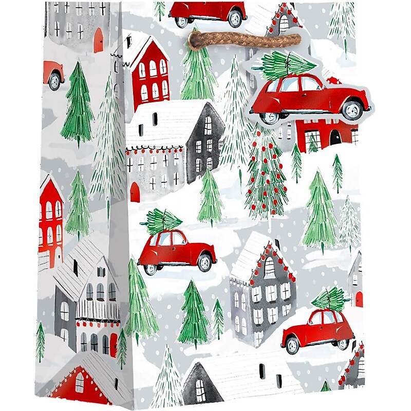 JAM Paper Christmas Town Small Gift Bags, 120/Pack (526BXST7561) image 1