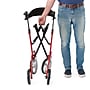 Medline European-Style Folding Rollator, Adult, Red (MDS86880R)~#|#~67E180AE-E68E-48DE-BEC4EE9E7B412CC4_sc7