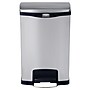 Rubbermaid Slim Jim Stainless Steel Front Step-On Trash Can with Single Rigid Plastic Liner, 13 Gallons (1901992)~#|#~67E4AB4B-99FE-4DFF-A7C885AA712EA2C5_sc7