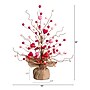 Nearly Natural 18-in Pre-Lit Artificial Valentine's Day Heart & Berry Twig Tree with 30 LED String Lights (T5470)~#|#~67EDA073-302C-41BD-A6D2ABA6A18B0CB0_sc7