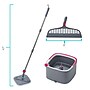 True & Tidy TrueClean Microfiber Spin Mop & Bucket Kit, Gray/Pink (SPIN-800 DELUXE)~#|#~67EE3864-489F-489C-B4E995F38280AFDC_sc7