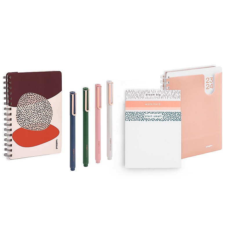 Poppin 9-Piece Desk Organizer Set, Assorted Colors (109700) image 1