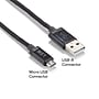 NXT Technologies 6 Ft. Braided USB-A to Micro-USB Charging Cable for Samsung/Android, Black (NX54695)~#|#~67F76B3D-AB54-43AD-B6551583610FC049_sc7
