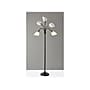 Simplee Adesso 5 Light 67" Matte Black/Antique Brass Floor Lamp with 5 Cone Shades (7205-01)~#|#~67F81540-8C45-44E7-BE76419C64F04D84_sc7