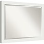 Amanti Art Vanity White Narrow Frame Wall Mirror, 25.5" x 31.5" (A42674593576)~#|#~67FA27AA-492B-4A59-A98440215F84C18B_sc7