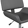 Martha Stewart Tyla Armless Faux Leather Swivel Executive Chair, Gray/Polished Nickel (CH2209215GY)~#|#~67FDF712-B3B8-411D-A8A2E2B5BE5F63F2_sc7