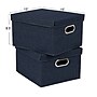 Household Essentials Medium Stackable Folding Fabric Storage Bin, 8" x 13"x 15", 27 Qt., Denim Blue, 2/Pack (HE1072)~#|#~6801BB10-E2D0-4F64-B39D80BCF45CF74A_sc7