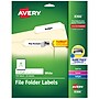 Avery TrueBlock Laser/Inkjet File Folder Labels, 2/3" x 3-7/16", White, 750 Labels/Pack (8366)~#|#~680250A3-24B7-480C-A05B98221D62FE78_sc7