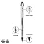 uni-ball Vision Elite Rollerball Pen Refills, Bold Point, 0.8mm, Black Ink, 2/Pack (61233)~#|#~68035799-A17D-4B8C-8C4745BF220AF9D4_sc7