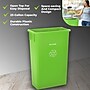 Alpine Industries Polypropylene Commercial Indoor Recycling Bin with Dolly, 23-Gallon, Lime (ALP477-LGRN-PKD)~#|#~680504D0-28FA-405A-AD215C6397EDAB22_sc7
