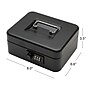 Excello Brands Steel Cash Box with Combination Lock, 4 Compartments, Black (CHBX-6202-CB)~#|#~6806E8E2-720B-40B1-A02DC57DC2BE251F_sc7