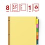 Staples Large Tab Insertable Paper Divider, 8 Tabs, Buff with Assorted-Color Tabs, 1 Set (13487/11111)~#|#~6809FCDD-716E-4059-AB812DC95F473718_sc7