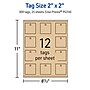 Avery 2" x 2"  Blank Price & Merchandise Tags, Kraft Brown, 300/Carton (95316-KMT25)~#|#~680B4559-B3A0-48CF-ABB6A6A77043FDC7_sc7