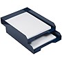 JAM PAPER Stackable Paper Trays, Navy Blue, Desktop Document, Letter, & File Organizer Tray, 2/Pack (344naas)~#|#~680C3159-0E49-4CF8-8CDDAAD81C5C51C7_sc7