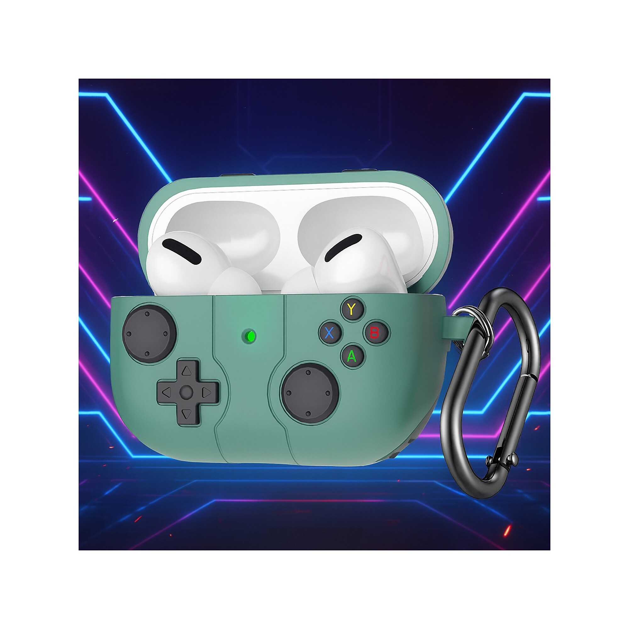 SaharaCase Inspire Series Silicone Case with Premium Clip for Airpods Pro 3, Shock Absorbing, Cactus Green (HP00228) Sansujyuku sansujyuku.com