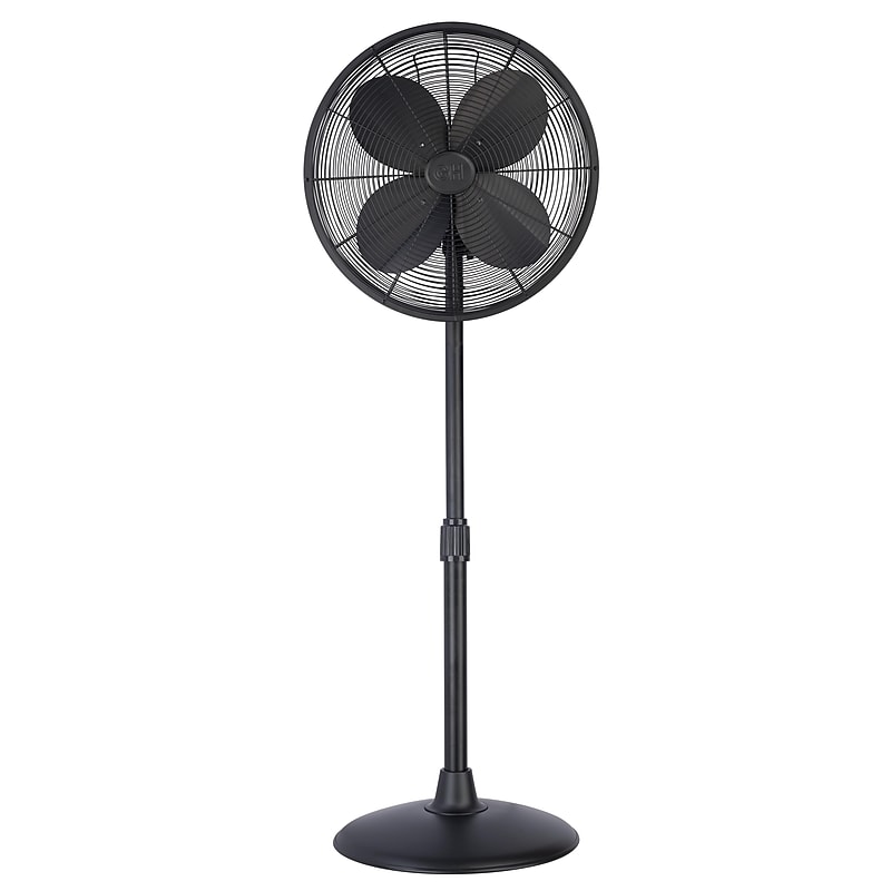 Good Housekeeping 3-Speed Oscillating Pedestal Fan, Matte Black (92654-MB) image 1