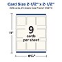 Avery Business Cards, 2.5" x 2.5", Matte Ivory, 225/Pack (95271)~#|#~68135C0A-EDD8-43EC-BB357B4AB8B4E861_sc7