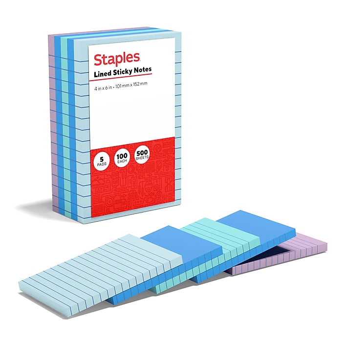 Staples Sticky Notes, 4