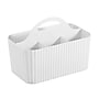 mDesign 4-Section Plastic Desktop Caddy Organizer with Handle, White (26054)~#|#~6815C95C-0D64-4920-8211CAB137B94D94_sc7