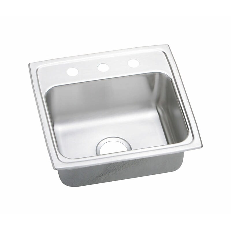 Elkay Gourmet 19" Single Basin Drop In Stainless Steel Kitchen Sink (LRADQ1918650) image 1