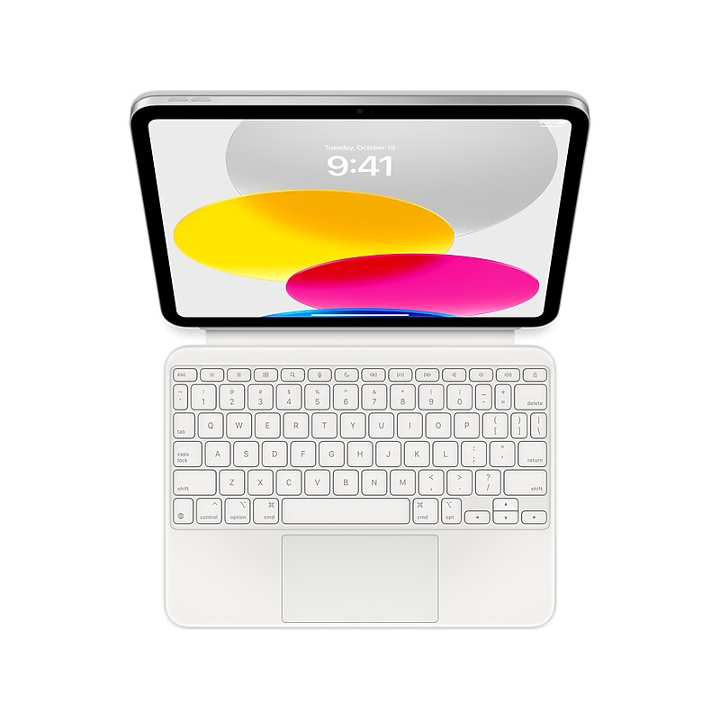Apple Magic Keyboard Folio for iPad 10th Gen, White (MQDP3LL/A) image 1