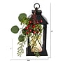 Nearly Natural Artificial Holiday Berries and Greenery Metal Lantern Table Christmas Arrangement, 12" (A1858)~#|#~6821A6C5-6BF8-4BE0-A6897FDFD491C658_sc7