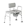 Medline Guardian Combination Transfer Bench and Commode, Padded Backrest, Aluminum Frame, 400 lb Capacity, (G3-101KBPX1)~#|#~68236907-2FAB-447B-93D2FC6B534B723B_sc7