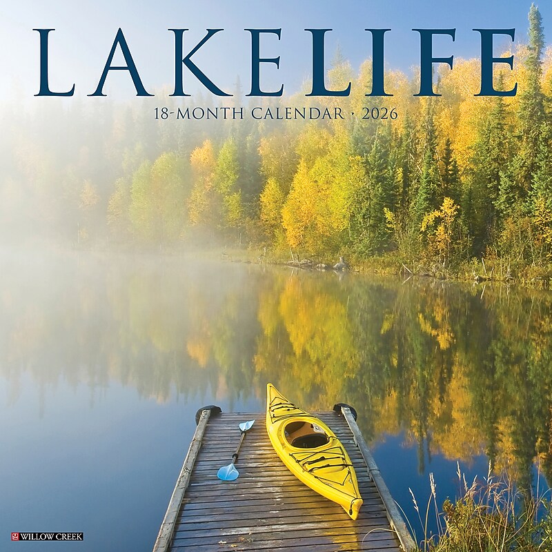 2026 Willow Creek Lake Life 12" x 12" Monthly Wall Calendar (51757) image 1