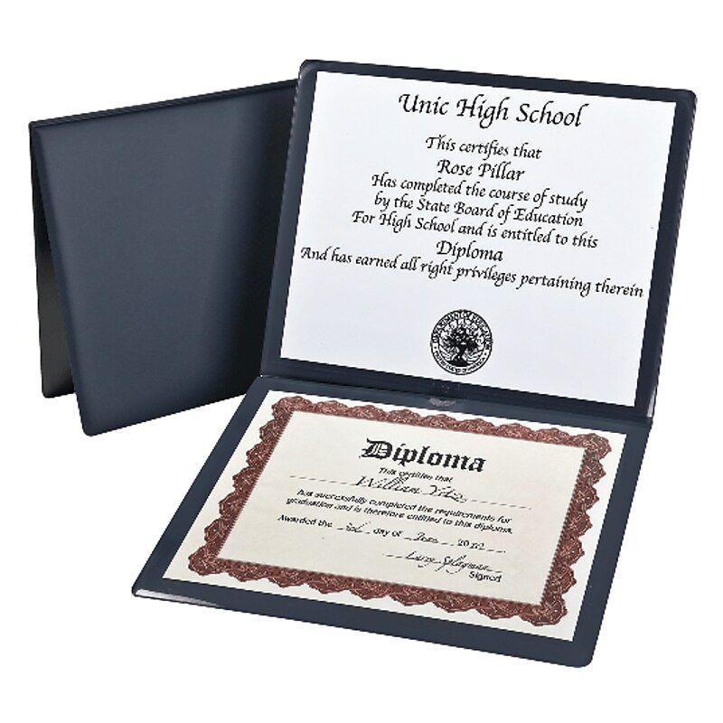 Oxford Certificate Holders, 12.5" x 10.5", Navy (44212EE) image 1