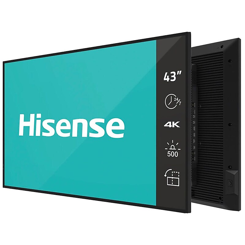Hisense DM Series 43" 4K UHD IPS Digital Signage Commercial Display for Digital Signage (43DM66D) image 1