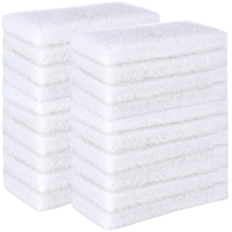 BISON LIFE Light Duty Scouring Pad, White, 20 Pads/Pack (BPKH-SSCP-W-20) image 1