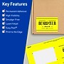 Avery Laser/Inkjet Rectangle Multipurpose Labels, 1.5" x 3.75", Neon Yellow, 200/Pack (94205)~#|#~682E6941-1AF8-4554-ADED7C962B22629B_sc7