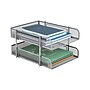 Mind Reader Metal Mesh Front Loading Stackable Letter Tray, Letter/Legal Size, Silver (CSTACK2-SIL)~#|#~68325923-9389-4646-BE311F2C9BEFF5B9_sc7