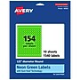 Avery Laser/Inkjet Multipurpose Circle Labels, 0.5" Dia., Neon Green, 1540/Pack (94503)~#|#~68391C7D-DB08-4D9F-80E97418E9A9845B_sc7
