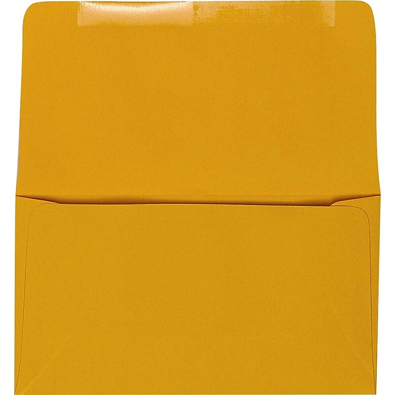 JAM Paper #6 1/4 Booklet Envelope 3 1/2" x 6", Goldenrod, 50/Pack (R253-50) image 1