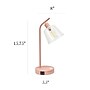 Simple Designs Sleek Essentials LED Desk Lamp, 15.75", with USB Ports, Blush Pink (LD1074-BPK)~#|#~684A1F32-04EB-4AD3-AB1AC99C04ABB0F2_sc7